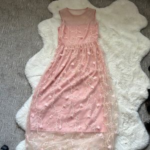 Light pink embroidered dress